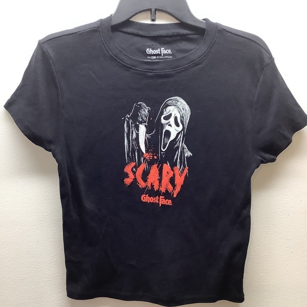Bioworld Size M Black Scary Ghost Face Tee.
